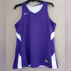 NWT Nike Reversible Purple/White Tank Top Basketball Jersey Size Medium